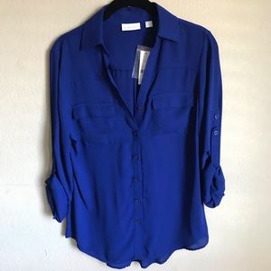 New York and Company Blue blouse
